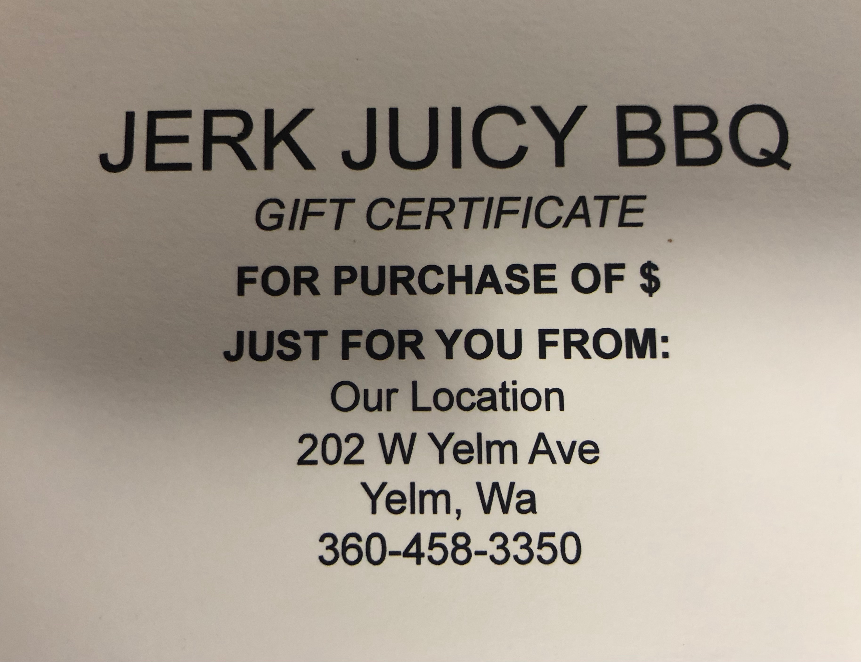 Gift Certificate
